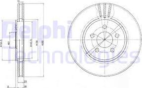 Delphi BG4000 - Тормозной диск autosila-amz.com