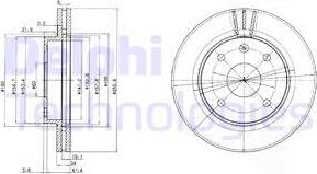 Delphi BG4003 - Тормозной диск autosila-amz.com