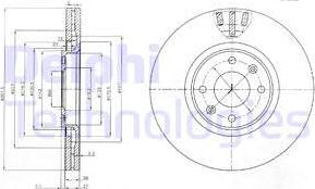 Delphi BG4002 - Тормозной диск autosila-amz.com