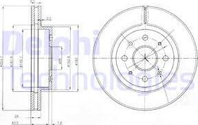 Delphi BG4019 - Тормозной диск autosila-amz.com