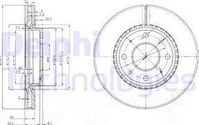 Delphi BG4016 - Тормозной диск autosila-amz.com