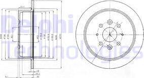 Delphi BG4018 - Тормозной диск autosila-amz.com