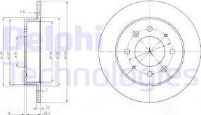 Delphi BG4017 - Тормозной диск autosila-amz.com