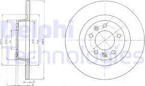 Delphi BG4085 - Тормозной диск autosila-amz.com