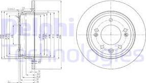 Delphi BG4082 - Тормозной диск autosila-amz.com