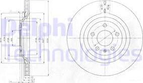 Delphi BG4087 - Тормозной диск autosila-amz.com