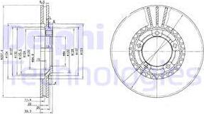 Delphi BG4036 - Тормозной диск autosila-amz.com