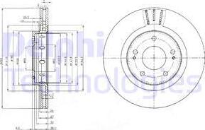 Delphi BG4038 - Тормозной диск autosila-amz.com