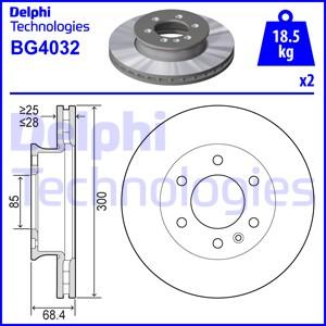 Delphi BG4032 - Тормозной диск autosila-amz.com