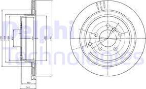 Delphi BG4021 - Тормозной диск autosila-amz.com