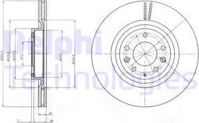 Delphi BG4028 - Тормозной диск autosila-amz.com