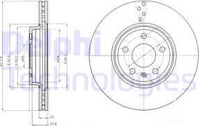 Delphi BG4079C-18B1 - Тормозной диск autosila-amz.com