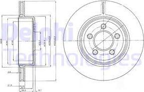 Delphi BG4073 - Тормозной диск autosila-amz.com