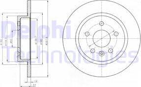 Delphi BG4199 - Тормозной диск autosila-amz.com