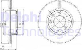 Delphi BG4195 - Диск тормозной autosila-amz.com