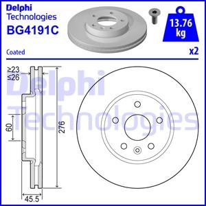 Delphi BG4191-C - Тормозной диск autosila-amz.com