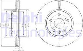 Delphi BG4191 - Тормозной диск autosila-amz.com