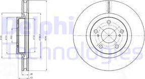 Delphi BG4192 - Тормозной диск autosila-amz.com