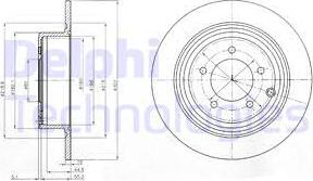 Delphi BG4169 - Тормозной диск autosila-amz.com
