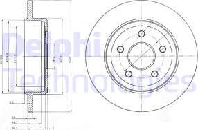 Delphi BG4160 - Тормозной диск autosila-amz.com