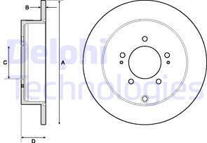 Delphi BG4161C - Тормозной диск autosila-amz.com