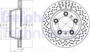 Delphi BG4163C - Тормозной диск autosila-amz.com