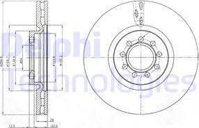 Delphi BG4101 - Тормозной диск autosila-amz.com