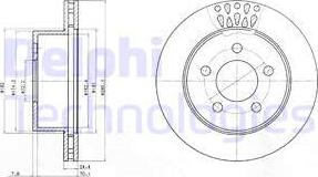 Delphi BG4103 - Тормозной диск autosila-amz.com