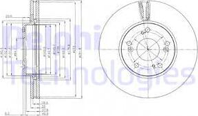 Delphi BG4119 - Тормозной диск autosila-amz.com