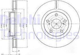 Delphi BG4114 - Тормозной диск autosila-amz.com