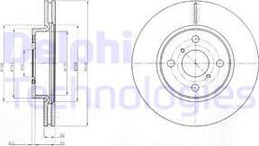 Delphi BG4116C-18B1 - Тормозной диск autosila-amz.com