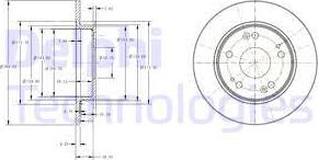 Delphi BG4118C - Тормозной диск autosila-amz.com