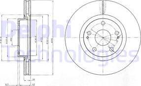 Delphi BG4113 - Тормозной диск autosila-amz.com
