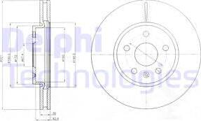 Delphi BG4189C - Тормозной диск autosila-amz.com