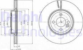 Delphi BG4184 - Тормозной диск autosila-amz.com