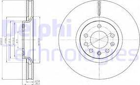 Delphi BG4185 - Тормозной диск autosila-amz.com