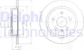 Delphi BG4188 - Тормозной диск autosila-amz.com