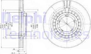 Delphi BG4134 - Тормозной диск autosila-amz.com