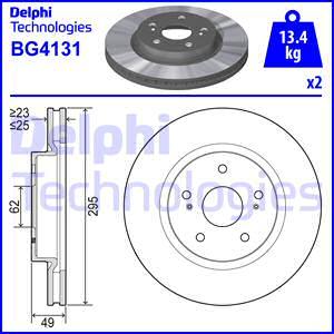 Delphi BG4131 - Тормозной диск autosila-amz.com