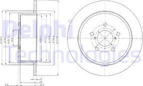 Delphi BG4129 - Тормозной диск autosila-amz.com