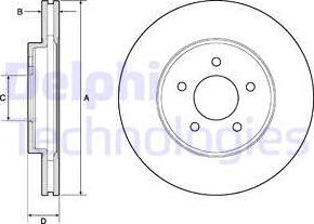 Delphi BG4120 - Тормозной диск autosila-amz.com