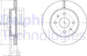 Delphi BG4128 - Тормозной диск autosila-amz.com