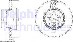 Delphi BG4123 - Тормозной диск autosila-amz.com