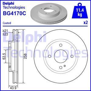 Delphi BG4170C - Тормозной диск autosila-amz.com