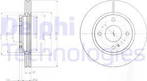 Delphi BG4170 - Тормозной диск autosila-amz.com
