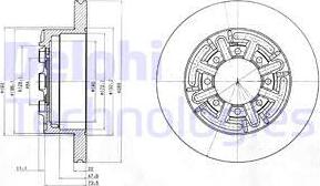 Delphi BG4171 - Тормозной диск autosila-amz.com