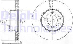 Delphi BG4172 - Тормозной диск autosila-amz.com