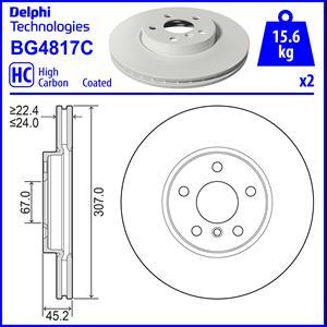 Delphi BG4817C - Тормозной диск autosila-amz.com
