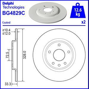 Delphi BG4829C - Тормозной диск autosila-amz.com