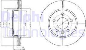 Delphi BG4343C - Тормозной диск autosila-amz.com